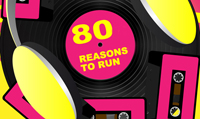 Running music mix entitled 80 Reasons to Run from Rock My Run