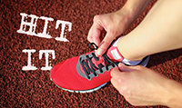 Running music mix entitled Hit It from Rock My Run